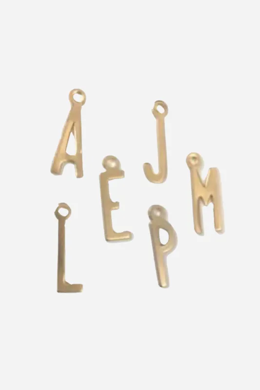 FARRAH B Skinny Initial Charm sold by Maude