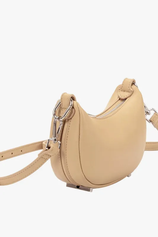 Melie Bianco - Sasha Mini Crossbody Purse - Nude made by Melie Bianco