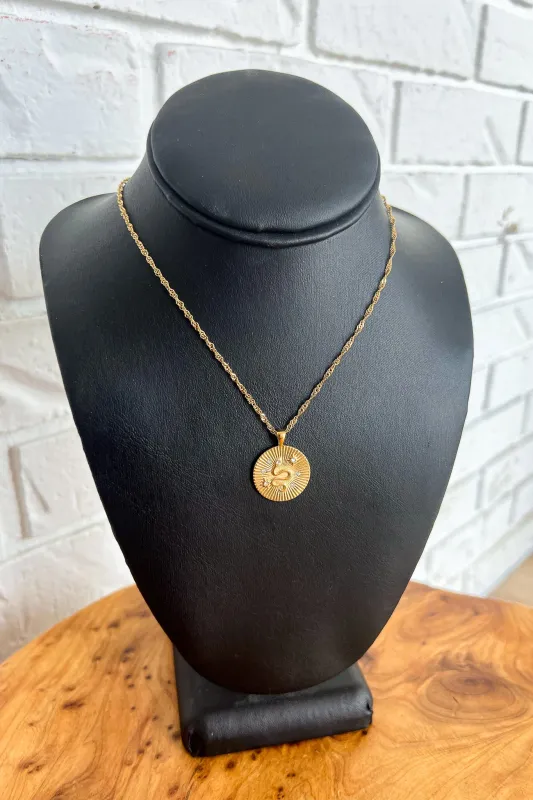 18K Snake Pendant Necklace sold by Maude