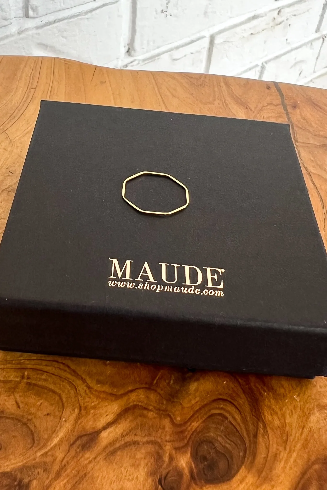 18K Hexagon Ring sold by Maude