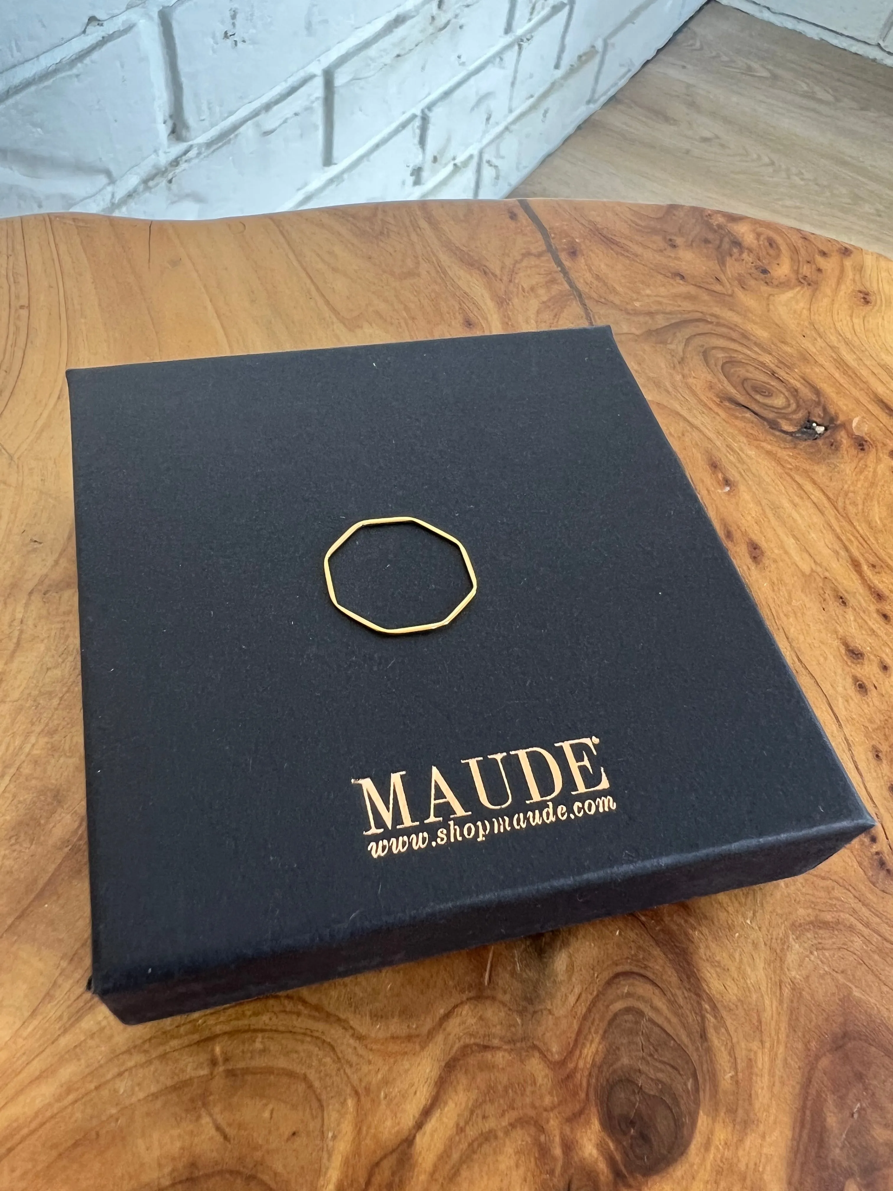 18K Hexagon Ring sold by Maude product image thumbnail 2