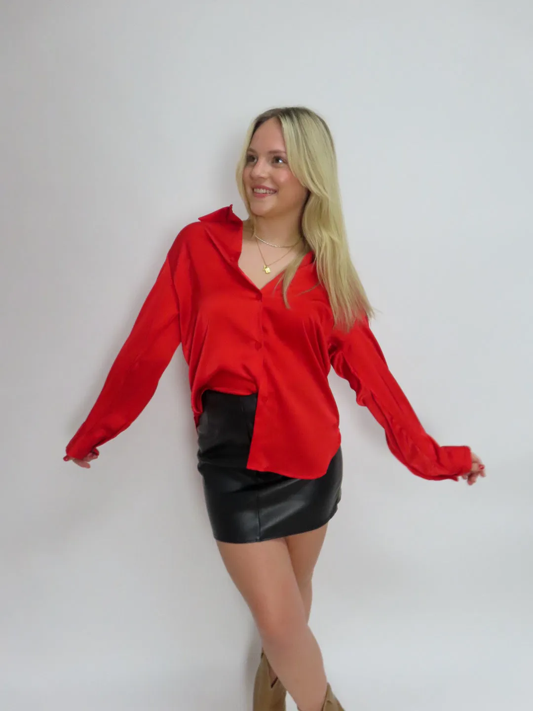 Paris Silky Button Down Top sold by Maude product image thumbnail 2