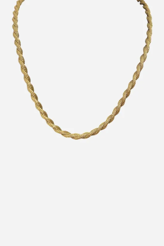 18K Lucy Twisted Gold Necklace sold by Maude