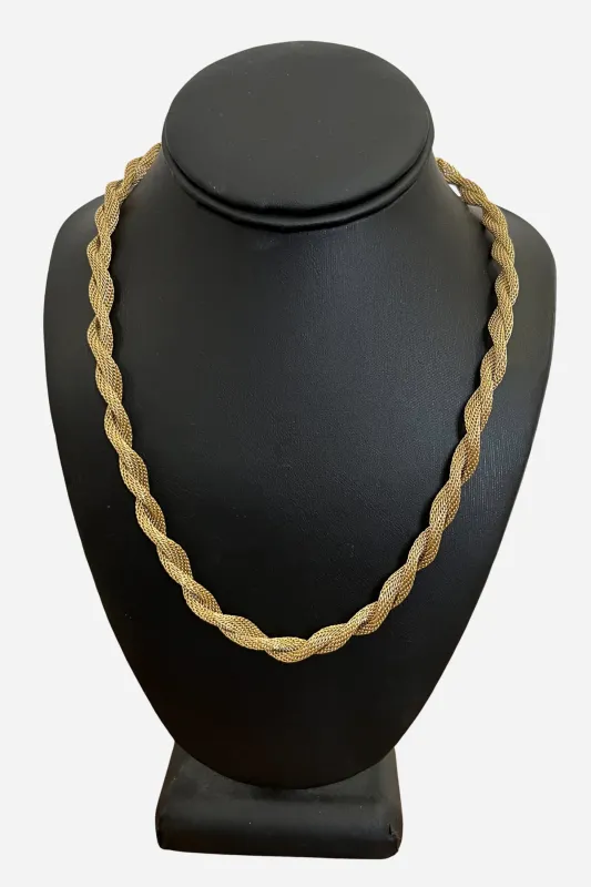 18K Mary Twisted Gold Necklace sold by Maude