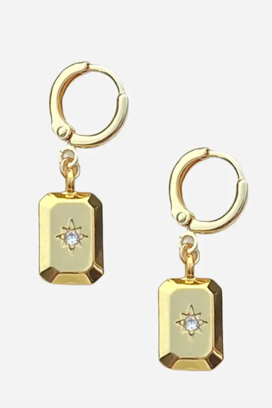 Farrah B Starlit Huggie Earrings sold by Maude