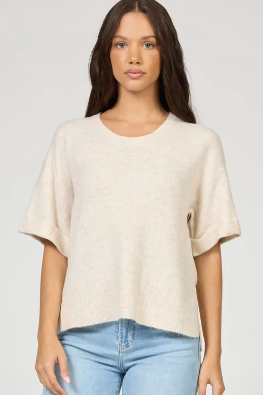 Catrina Sweater - Heather Oatmeal sold by Maude
