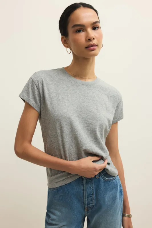 Z Supply Modern Slub Tee - Heather Grey sold by Maude
