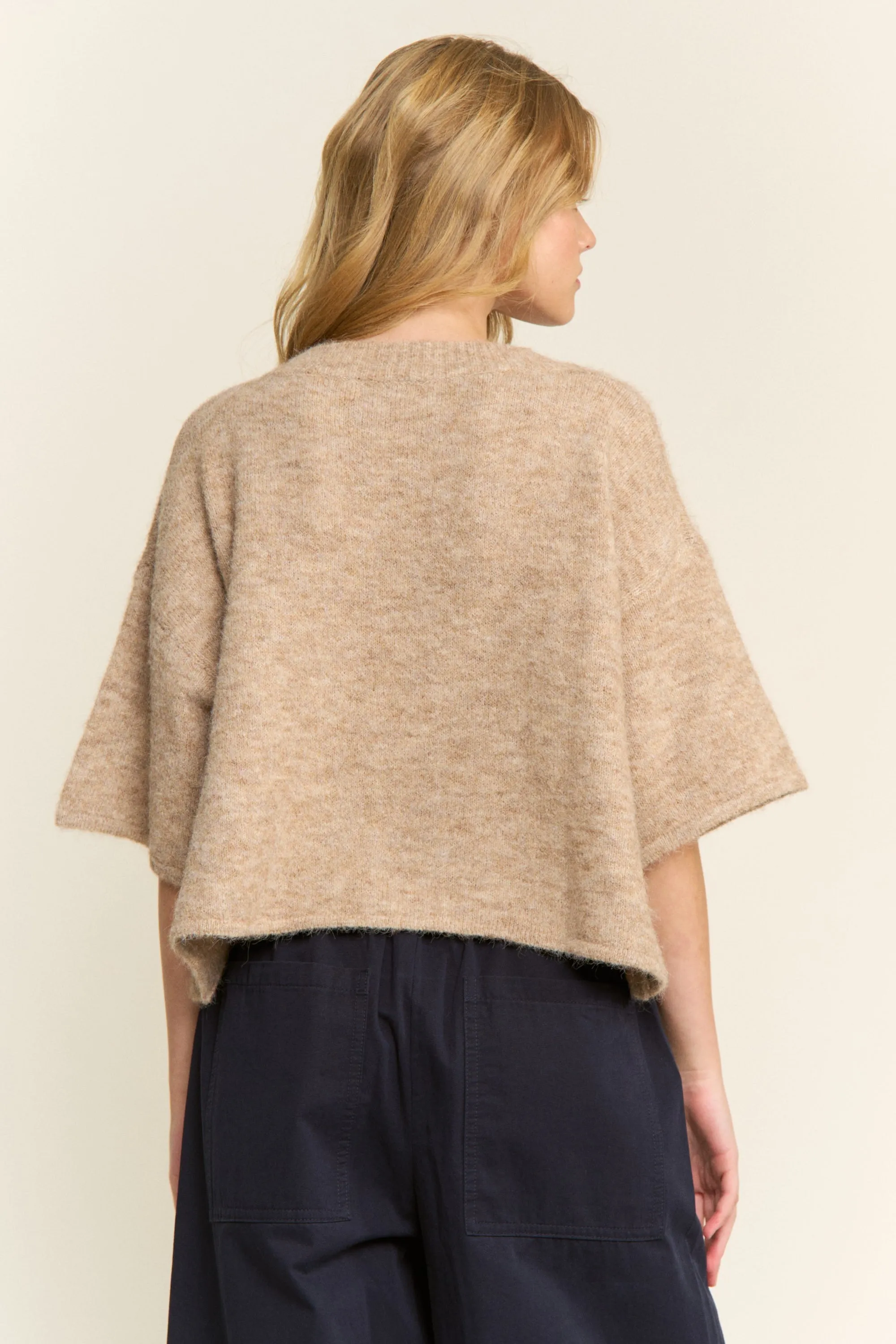 Olivia Button Down Cardigan - Khaki sold by Maude product image thumbnail 3