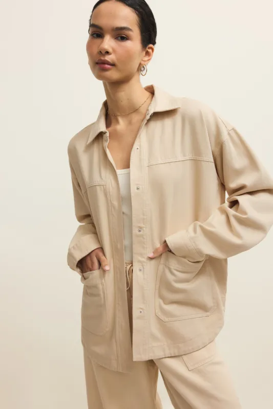 Z Supply Bay Breeze Jacket - Parchment made by Z Supply