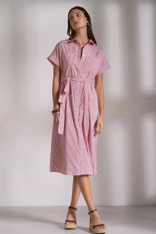 Iris Striped Midi Dress made by Elan