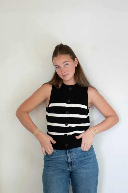 Mykonos Knit Vest - Black sold by Maude