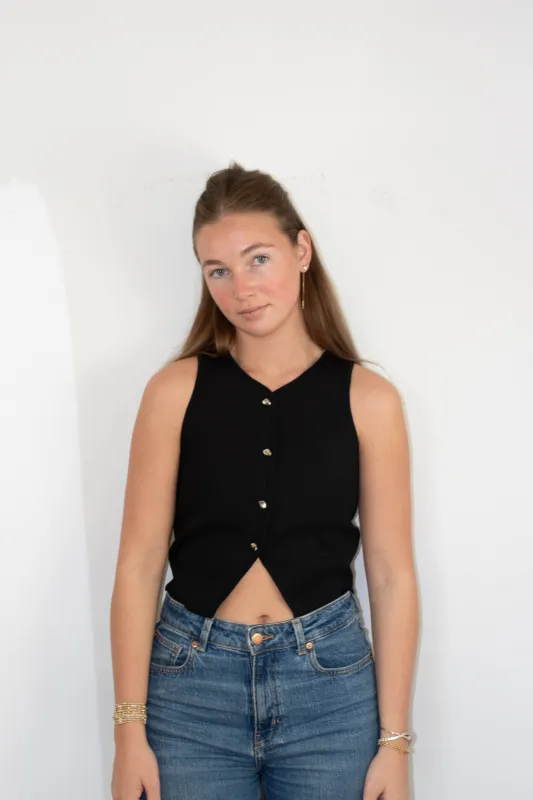 Ibiza Knit Vest - Black sold by Maude