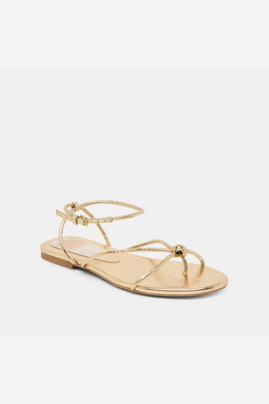 Dolce Vita Kenley Sandals - Gold Leather sold by Maude