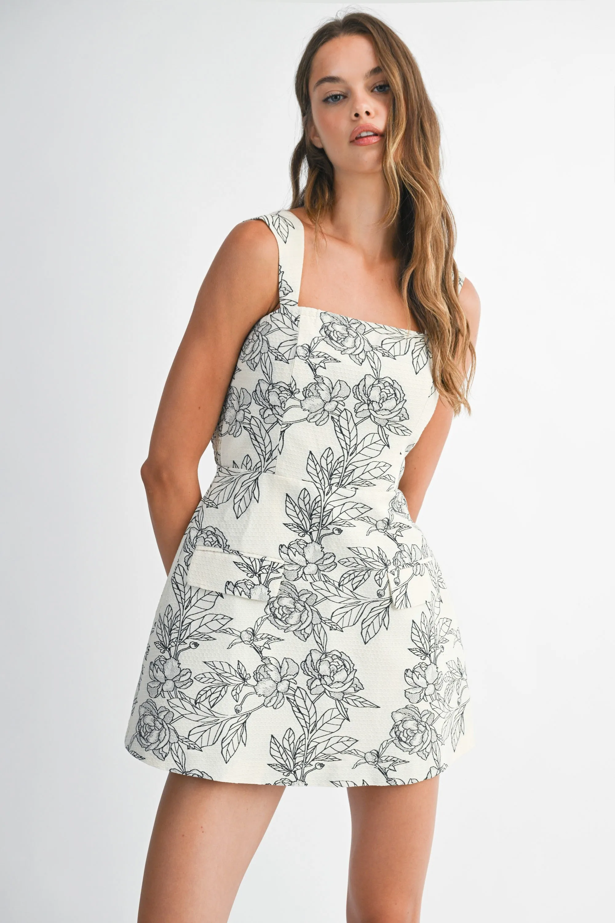 Jacquard Floral Mini Dress - Black sold by Maude product image thumbnail 2