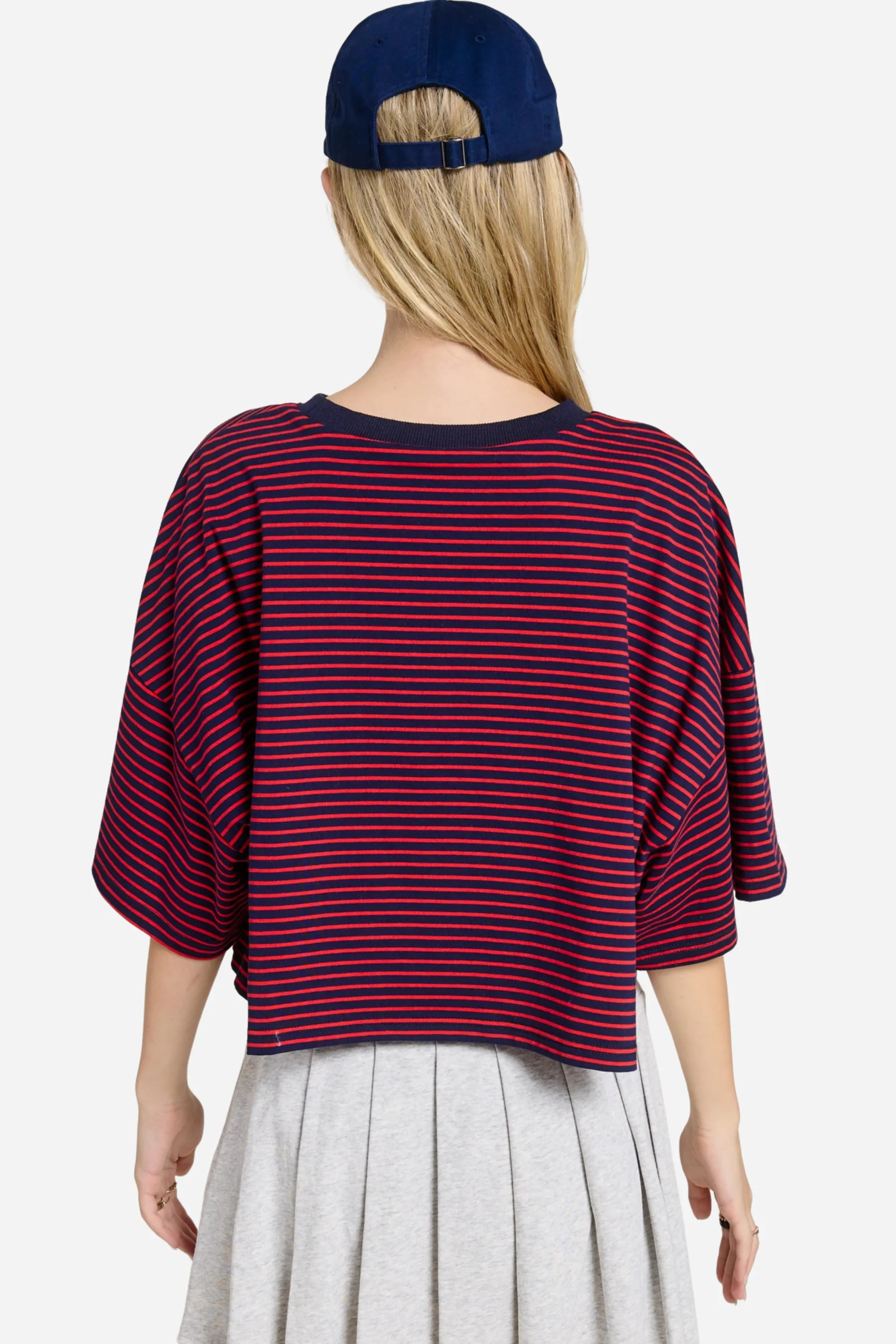 Striped Oversized Tee - Red sold by Maude product image thumbnail 3