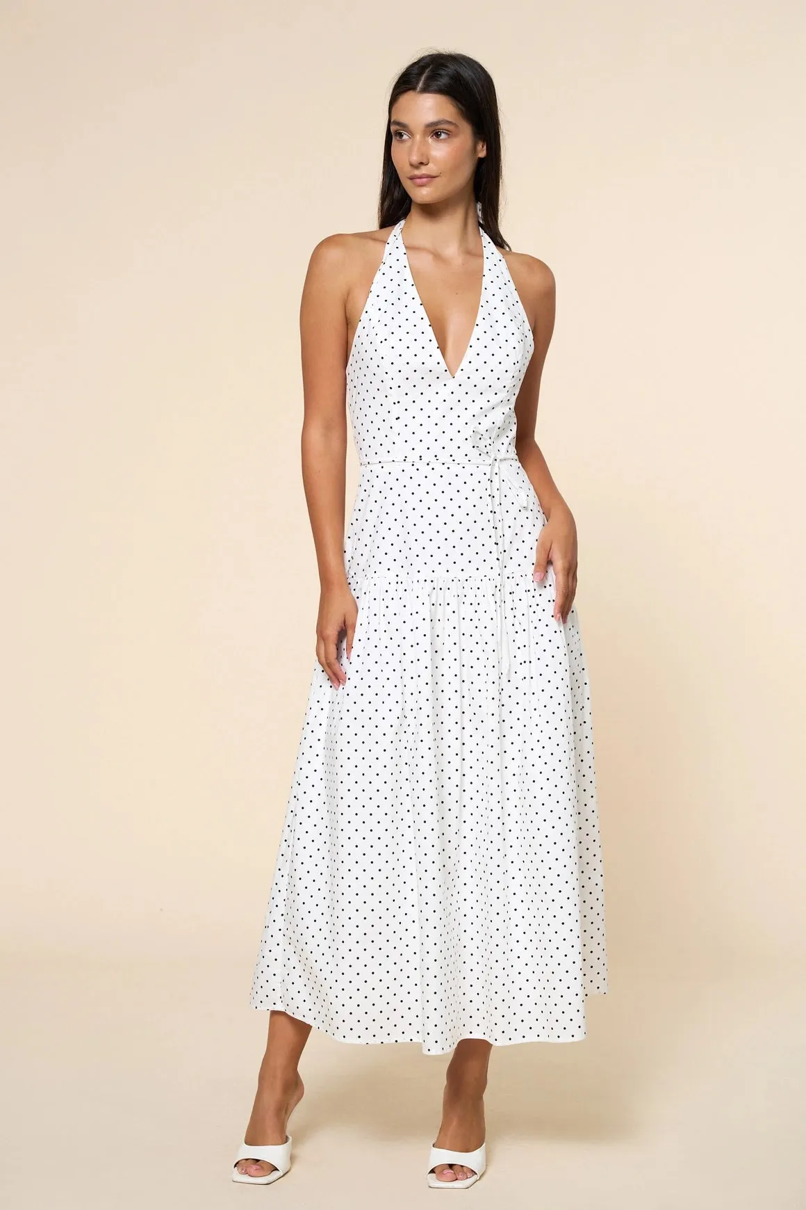 Polka Dot Halter Neck Maxi Dress sold by Maude product image thumbnail 2
