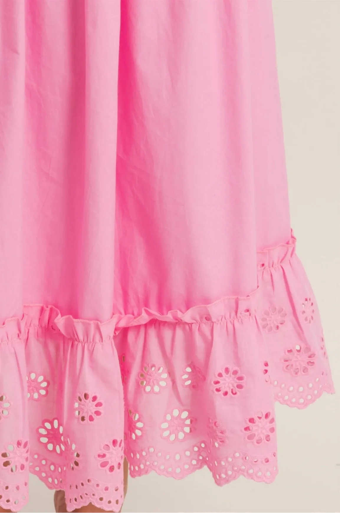 Tiered Eyelet Maxi Skirt - Pink sold by Maude product image thumbnail 4