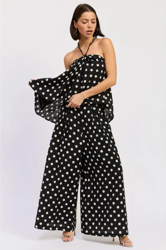 Wide Leg Polka Dot Pants made by emory park
