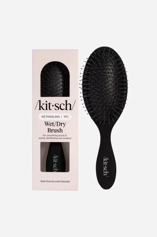 KITSCH Wet/Dry Detangling Brush - Black sold by Maude