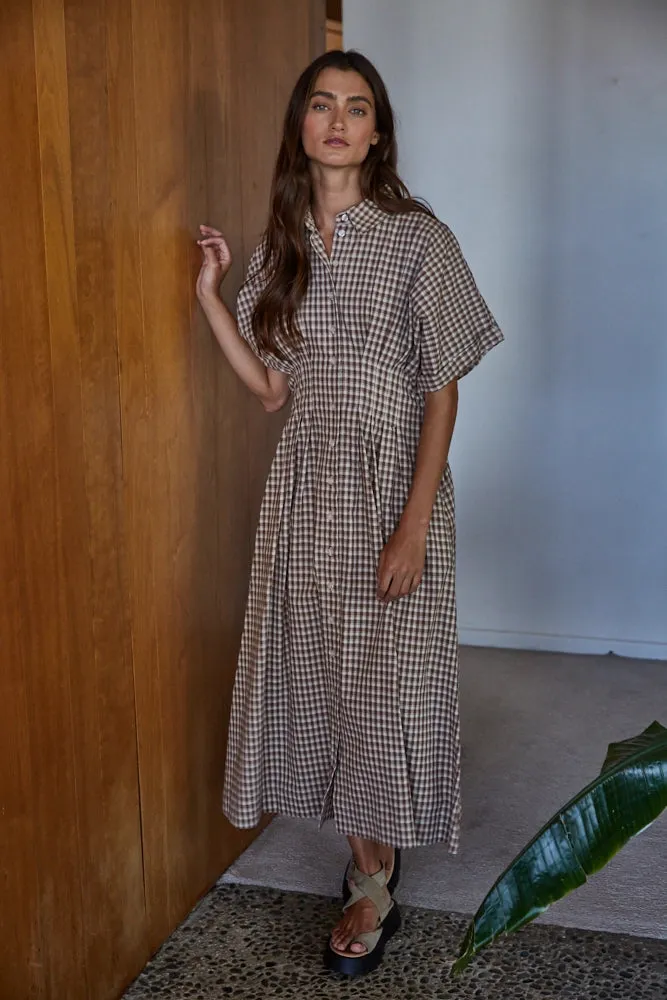 Gingham Button Down Maxi Dress sold by Maude product image thumbnail 2