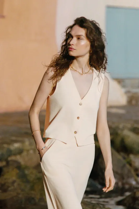 Z Supply Noelle Textured Tank Top - Whisper White made by Z Supply