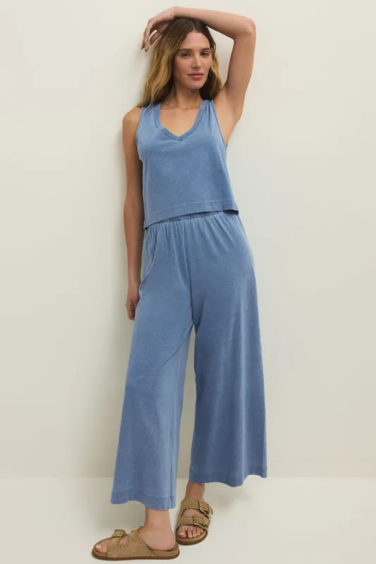 Z Supply Scout Jersey Denim Pant - Santorini Indigo sold by Maude