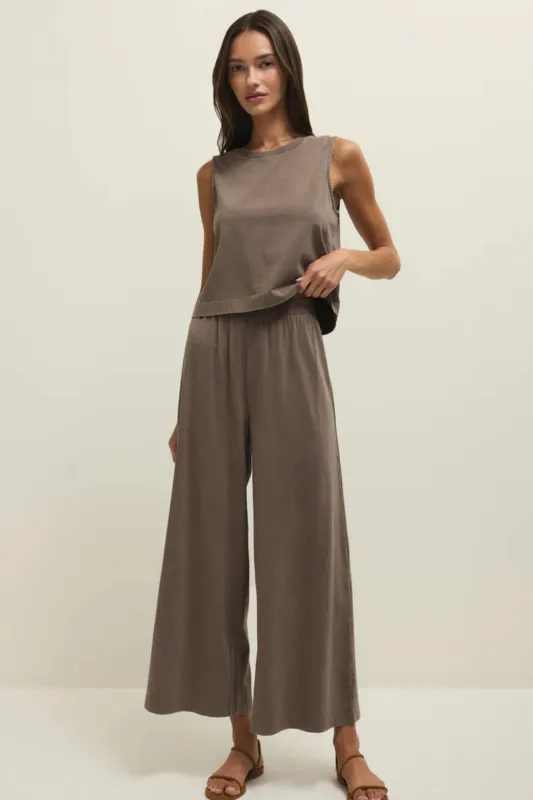 Z Supply Scout Jersey Flare Pant - Perfectly Taupe made by Z Supply
