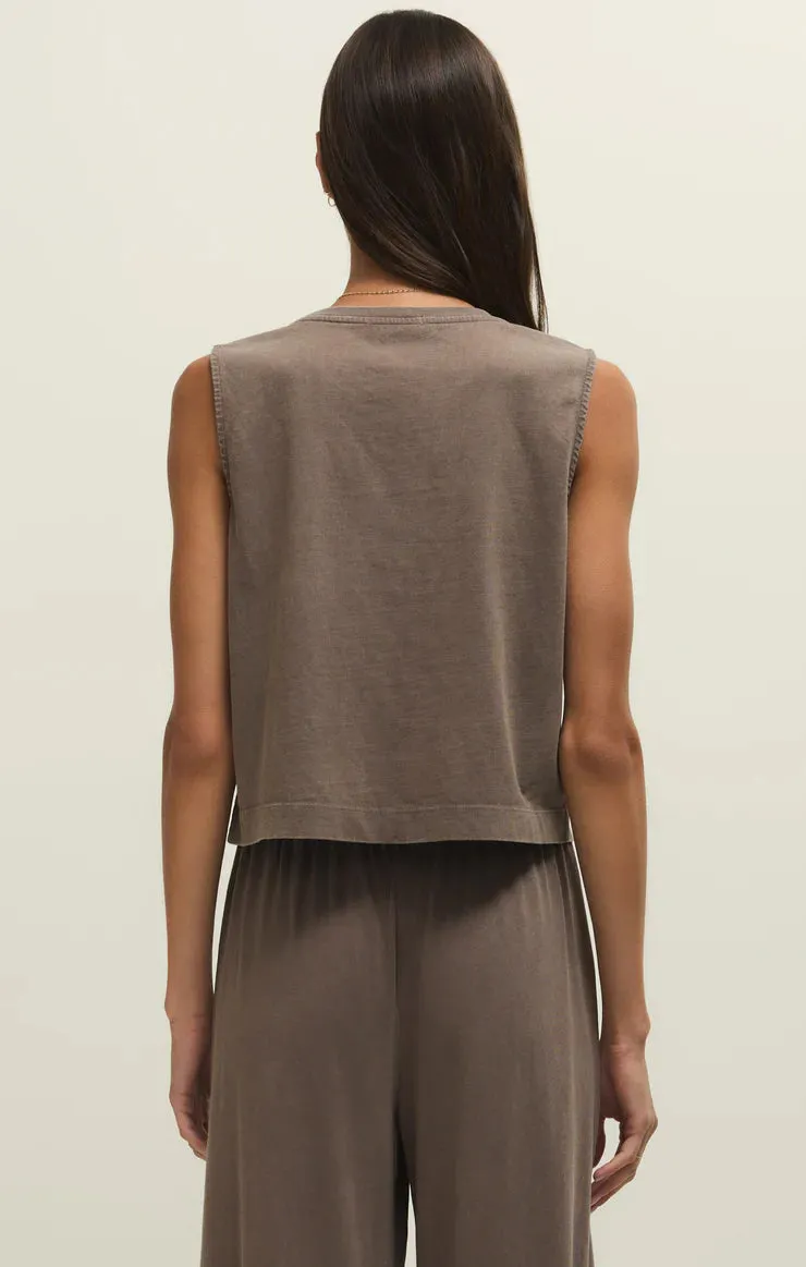Z Supply Sloane Jersey Tank - Perfectly Taupe sold by Maude product image thumbnail 5