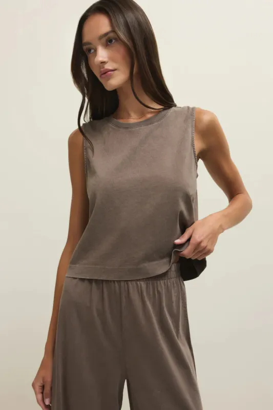Z Supply Sloane Jersey Tank - Perfectly Taupe sold by Maude