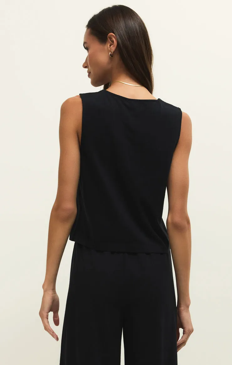 Z Supply Noelle Jersey Top - True Black sold by Maude product image thumbnail 5