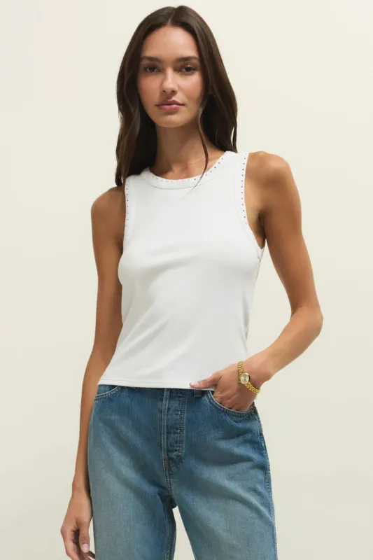 Z Supply Clarke Rib Tank - White sold by Maude