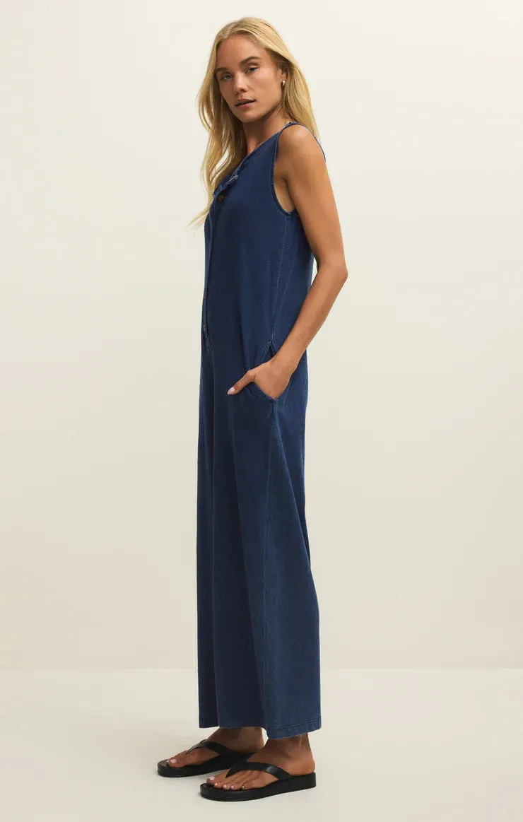 Z Supply Fiona Jersey Denim Jumpsuit sold by Maude product image thumbnail 4