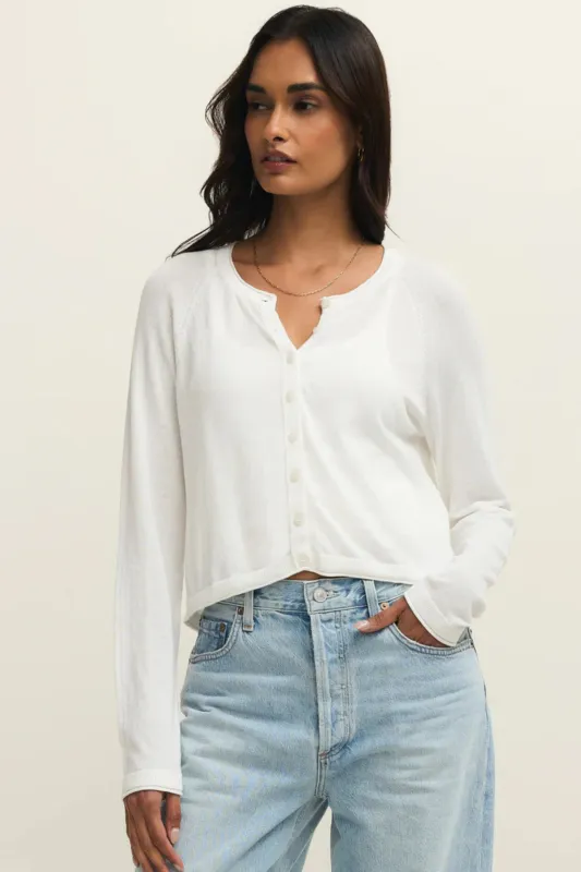 Z Supply The Perfect Layer Cardigan - White sold by Maude