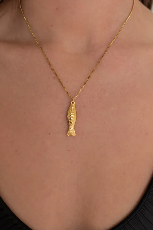 18K Fish Necklace sold by Maude