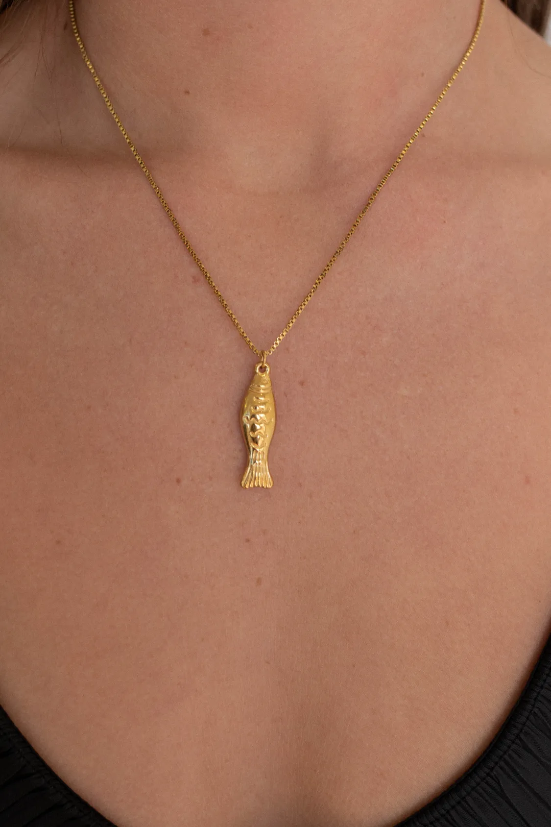 18K Fish Necklace sold by Maude