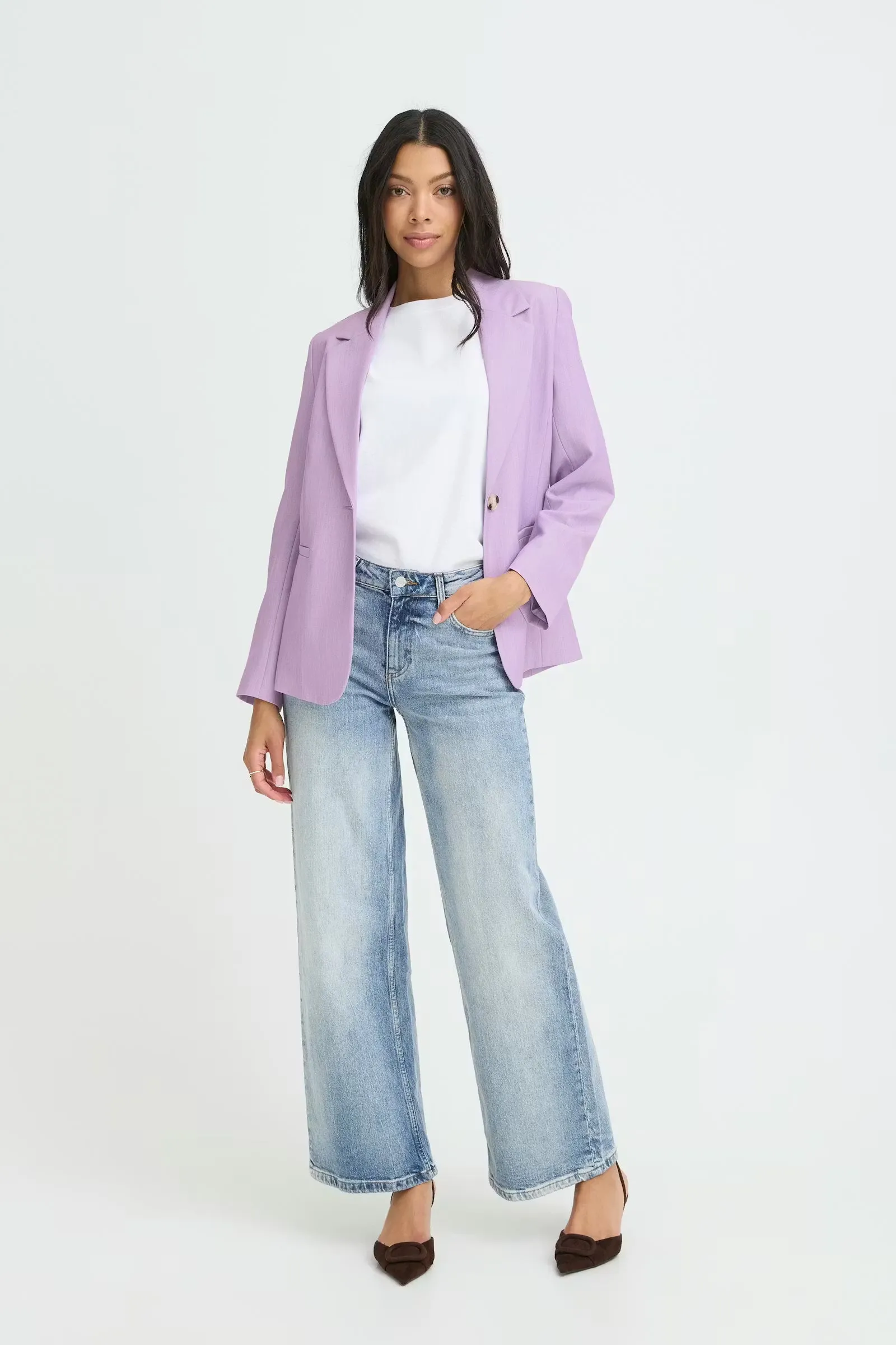 Bydanta Blazer - Lavender Melange sold by Maude product image thumbnail 2