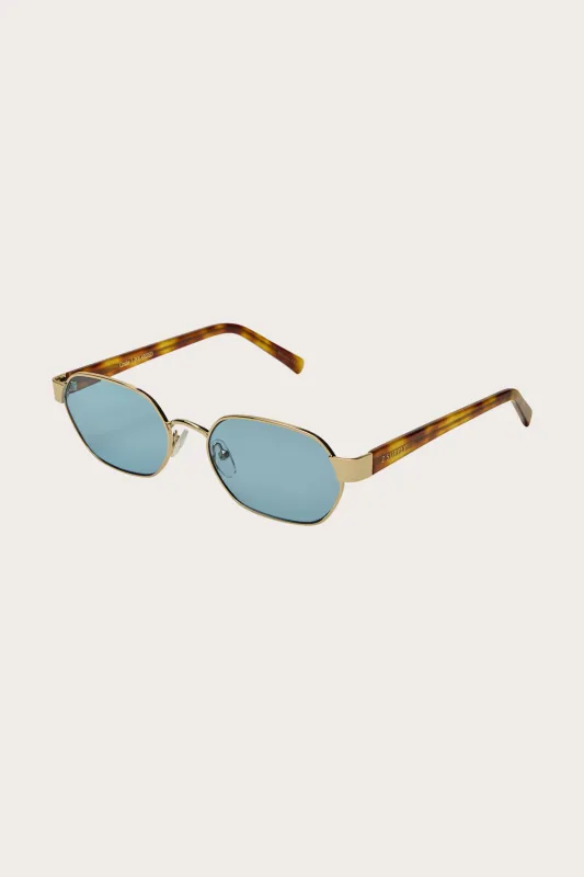 Z Supply - Cruise Sunglasses - Gold Light Blue made by Z Supply