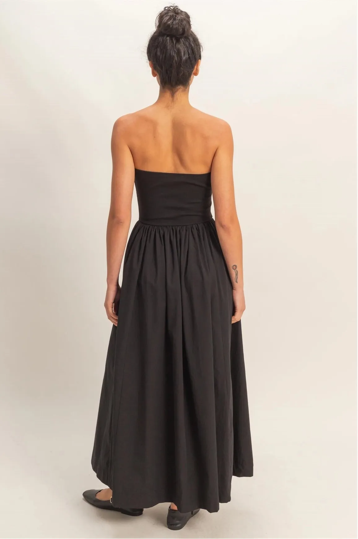 Strapless Flowy Midi Dress - Black sold by Maude product image thumbnail 4