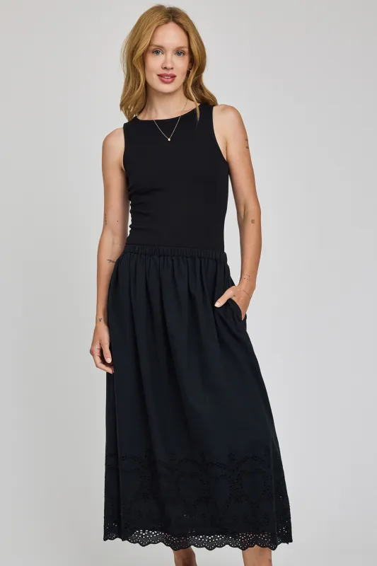 Elodie Maxi Skirt - Black made by Gentle Fawn