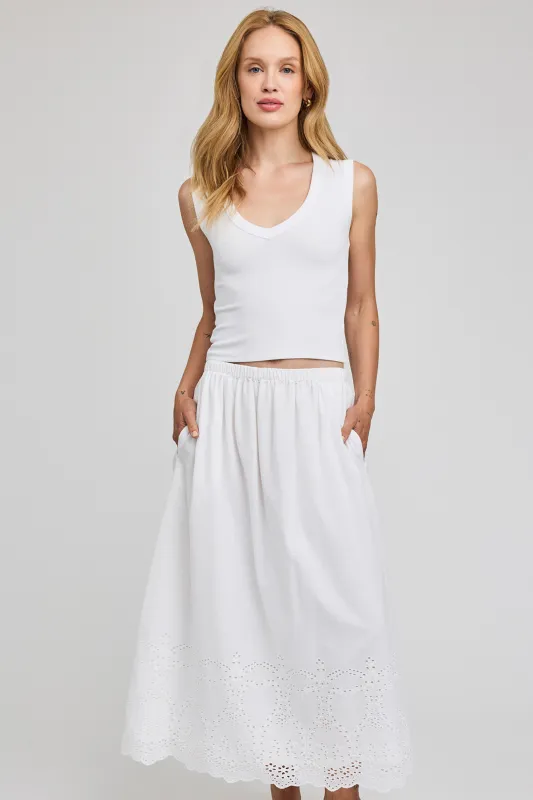 Elodie Maxi Skirt - White made by Gentle Fawn