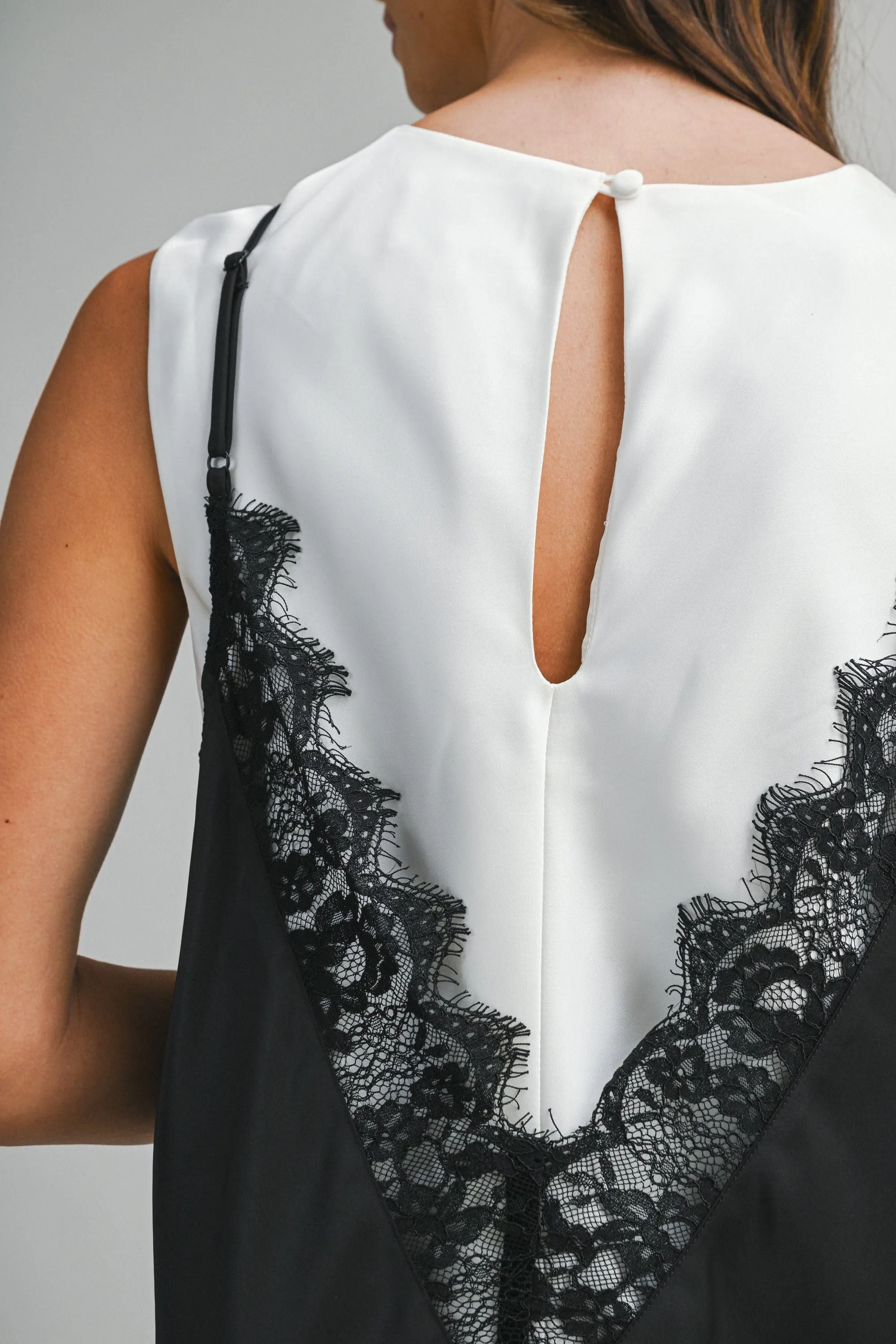 Solid Lace Overlay Dress - Black sold by Maude product image thumbnail 5