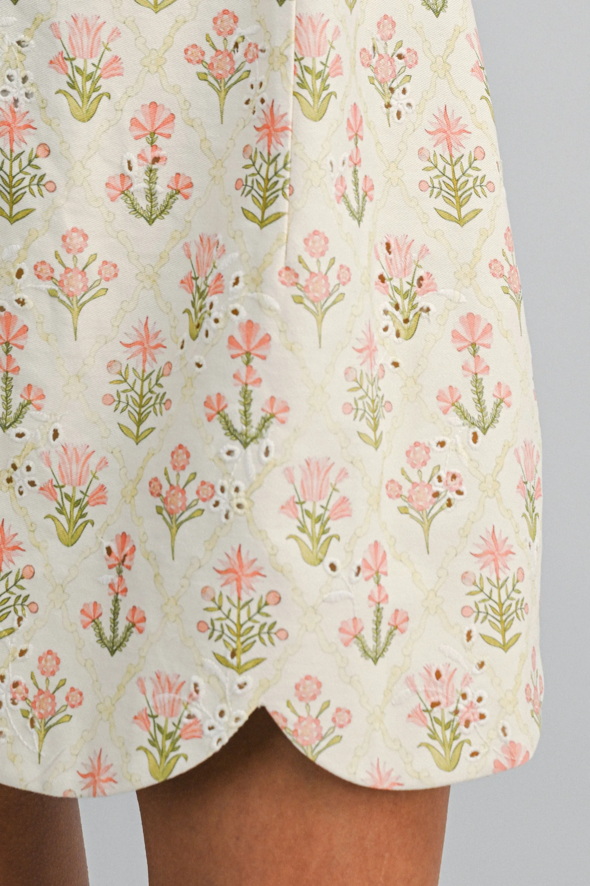 Floral Printed Eyelet Mini Dress sold by Maude product image thumbnail 4