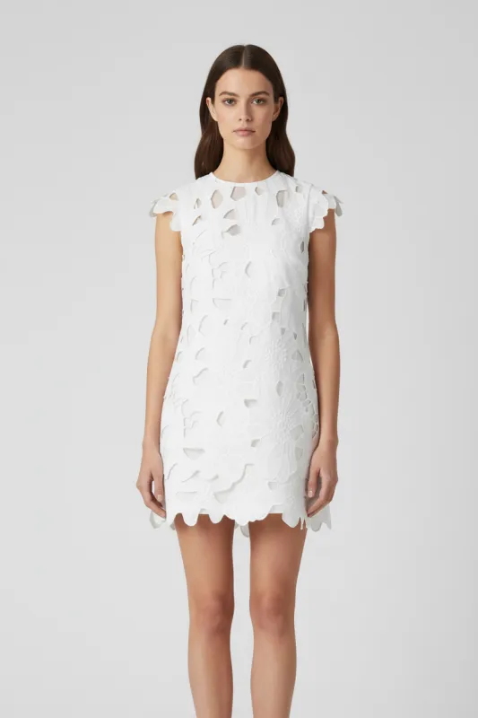 Greta Eyelet Mini Dress made by Lucy Paris