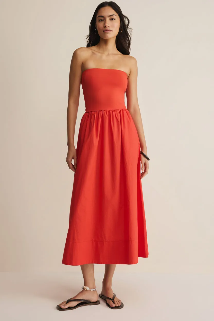 Z Supply Sunsought Strapless Midi Dress sold by Maude