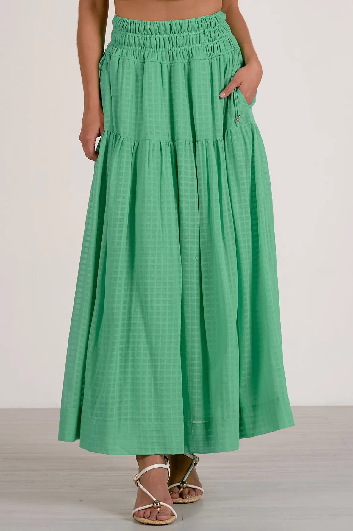 Linen Summer Maxi Skirt - Mint sold by Maude product image thumbnail 2