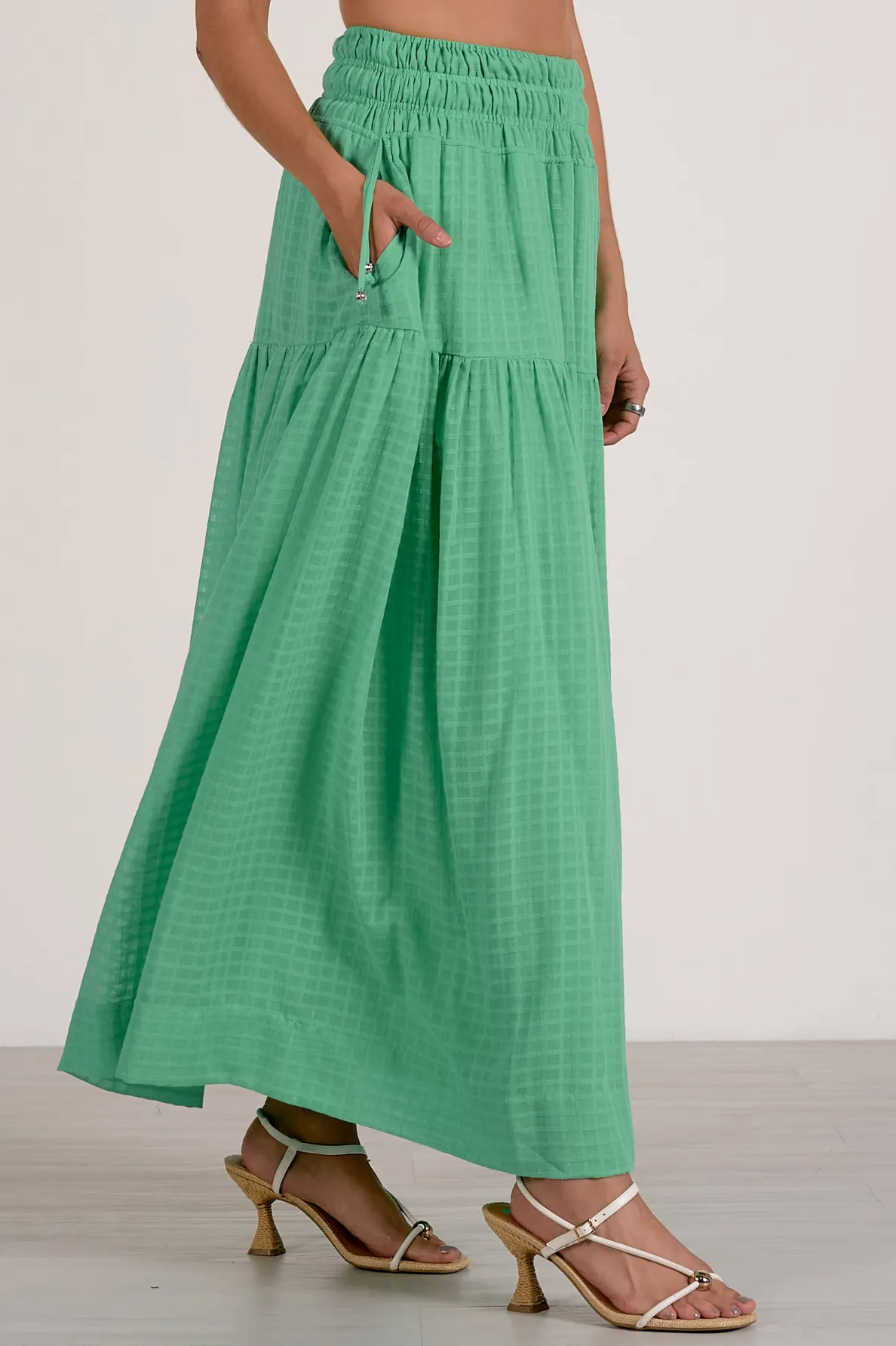 Linen Summer Maxi Skirt - Mint sold by Maude product image thumbnail 3