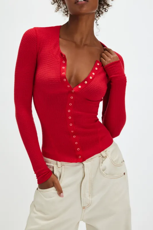 Free People Going Places Cardi - Cherry Crush made by Free People