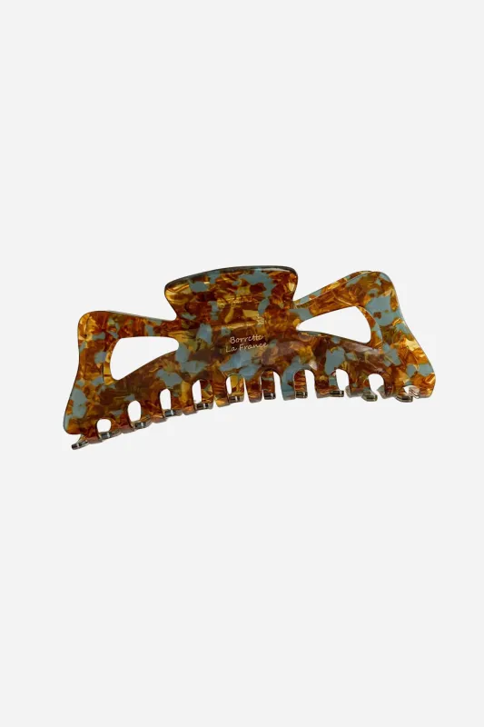 Extra Large Marble Claw Clip - Blue Coffee made by Maude