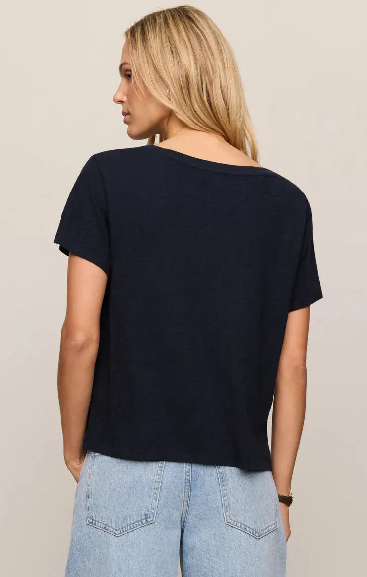 Z Supply Nomad V Neck Tee - Eclipse sold by Maude product image thumbnail 2