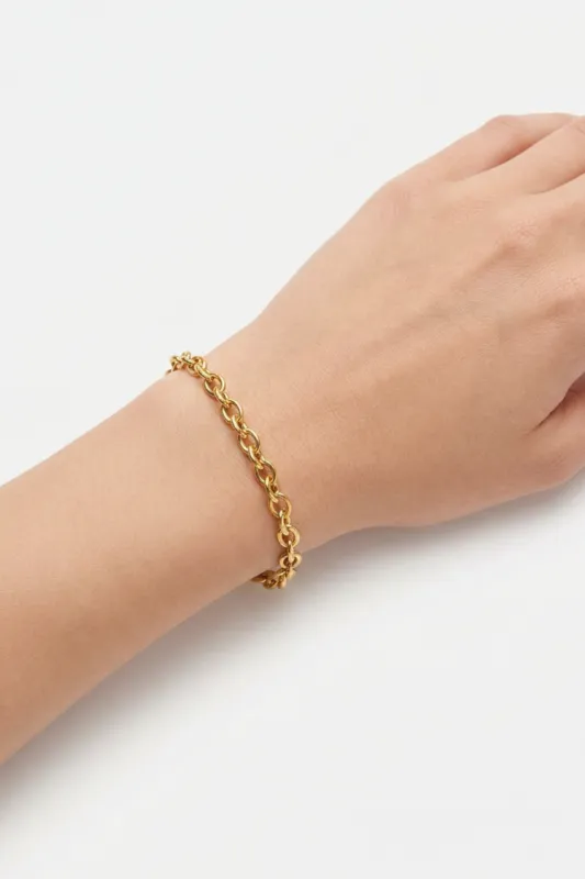 18K Evie Oval Chain Bracelet made by Maude